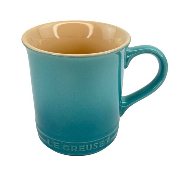 *Le Creuset Stoneware Coffee Mug Tea 4'' Aqua 12oz - Picture 1 of 7